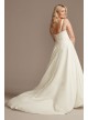 Satin Asymmetric Tulle Hem Plus Size Wedding Dress  9WG4006