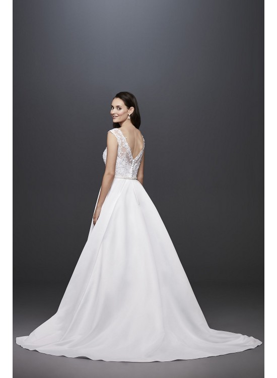 Satin Cap Sleeve Ball Gown Wedding Dress  Collection WG3900