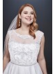 Satin Cap Sleeve Plus Size Ball Gown Wedding Dress  Collection 9WG3900