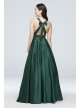 Satin Halter Gown with Bow Back Detail City Triangles 5752TP9D