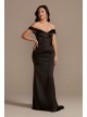 Satin Off-the-Shoulder Mermaid Bridesmaid Dress  GS290030