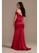 Satin Off-the-Shoulder Mermaid Bridesmaid Dress  GS290030