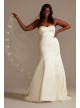 Satin Plus Size Wedding Dress with Cathedral Train  8CWG896