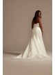 Satin Plus Size Wedding Dress with Cathedral Train  8CWG896