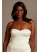 Satin Plus Size Wedding Dress with Cathedral Train  8CWG896