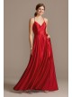 Satin Spaghetti Strap Ball Gown with Pockets Blondie Nites 2297BN