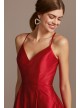 Satin Spaghetti Strap Ball Gown with Pockets Blondie Nites 2297BN