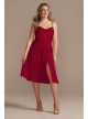 Satin Spaghetti Strap Cowl Midi Bridesmaid Dress F20392