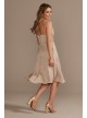 Satin Spaghetti Strap Cowl Midi Bridesmaid Dress F20392