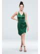 Satin Strappy V-Neck Dress with Tulip Skirt Teeze Me S377717