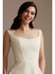 Scalloped Lace A-Line Square Neck Wedding Dress DB Studio WG4046