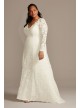 Scalloped Lace Open Back Plus Size Wedding Dress  Collection 9WG3987