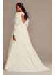 Scalloped Lace Open Back Tall Plus Wedding Dress  Collection 4XL9WG3987