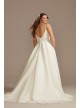 Scalloped Lace Satin Plus Size Wedding Dress DB Studio 9WG4034