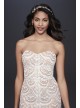 Scalloped Lace Split-Front Sheath Wedding Dress Galina WG3948