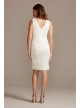 Scalloped Lace V-Neck Sheath Knee-Length Dress DB Studio 650736