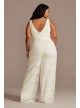 Scalloped Lace V-Neck Wide-Leg Plus Size Jumpsuit DB Studio 9SDWG0931