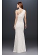 Scalloped One-Shoulder Lace Sheath Gown DB Studio 183668DB