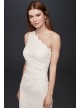 Scalloped One-Shoulder Lace Sheath Gown DB Studio 183668DB