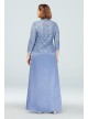 Scalloped Sequin Lace Plus Size Dress with Jacket Alex Evenings 4121198