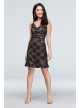 Scalloped Trim Glitter Lace Spaghetti Strap Dress Morgan and Co 12718