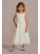 Scoop Back Tea-Length Flower Girl Dress DB Studio WG1454