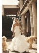 Scroll Lace Trumpet Wedding Dress  CWG769