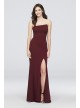 Scuba Crepe Asymmetrical Dress with Back Ruffle Betsy and Adam A20993