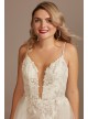 Sequin Applique Wedding Dress with Removable Train  SWG882