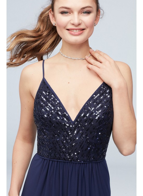 Sequin Bodice Stretch-Jersey Dress DB Studio DS270031