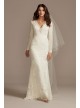 Sequin Embellished Wedding Dress with Scallop Hem Melissa Sweet MS251236