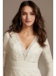 Sequin Embellished Wedding Dress with Scallop Hem Melissa Sweet MS251236