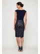 Sequin Embroidered Portrait Collar Sheath Dress Alex Evenings 81122224