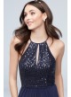 Sequin Keyhole High-Neck Jersey Dress DB Studio DS270032