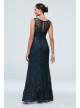 Sequin Lace Illusion Gown with Embellished Capelet Ignite 7119181