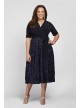 Sequin Lace Jersey Fit-and-Flare Plus Size Dress Alex Evenings 4121465