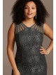 Sequin Lace Mermaid Plus Size Dress with Illusion  3198W