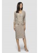 Sequin Lace Tea-Length Tank Dress and Jacket Alex Evenings 112264