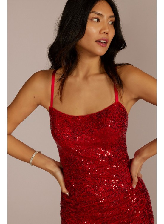 Sequin Mini Dress with Removable Skirt Jules and Cleo D24NY22088