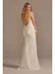 Sequin Removable Train Tall Wedding Dress  4XLSWG882