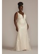 Sequin Scrolling Lace Plus Size Wedding Gown Galina Signature 9SWG918