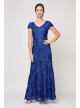 Sequin Soutache A-Line Cap Sleeve V-Neck Dress Alex Evenings 81122328