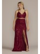 Sequined Two-Piece Set with Sheath Skirt Jump 12303