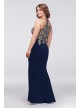 Sheath Plus Size Dress with Metallic Embroidery Xscape XS9331W