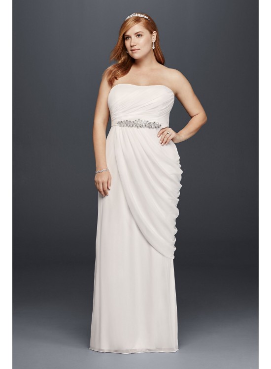 Sheath Plus Size Wedding Dress with Beaded Details DB Studio 9SDWG0417