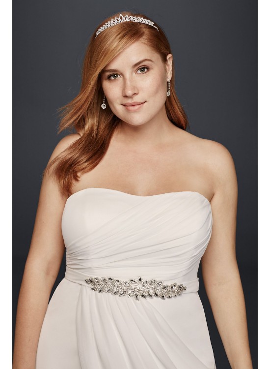 Sheath Plus Size Wedding Dress with Beaded Details DB Studio 9SDWG0417