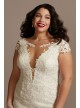 Sheath Plus Wedding Dress with Beaded Swag Back  9SWG884