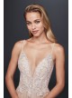 Sheer Beaded Bodice Organza A-Line Wedding Dress  SWG784