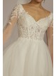 Sheer Boned Bodice Long Sleeve Wedding Dress DB Studio SLWG4036