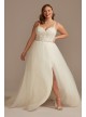 Sheer Boned Bodice Tulle Plus Size Wedding Dress DB Studio 9WG4036